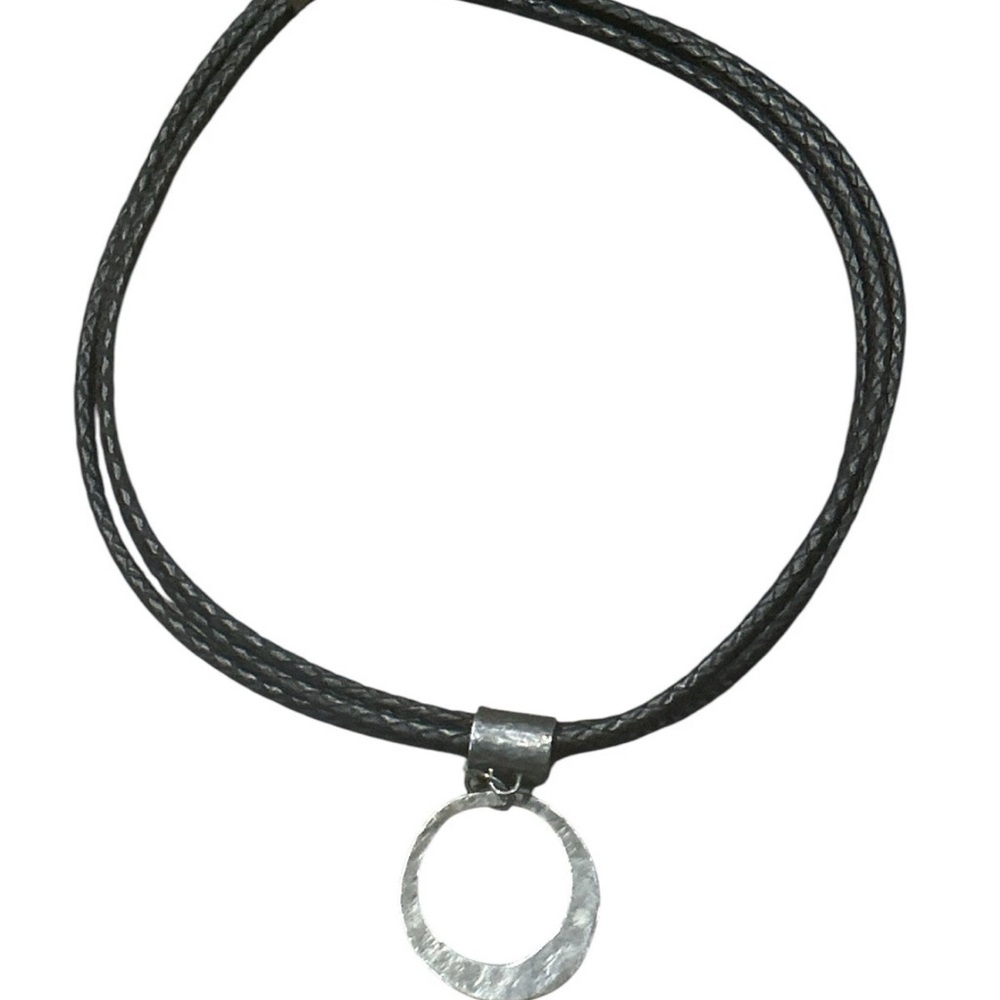 Silpada Silver and Black Minimalist Necklace
